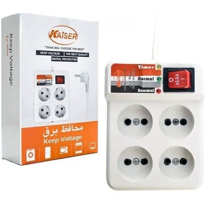 محافظ برق 4 خانه برند kaiser مدل 518 1٫5متري